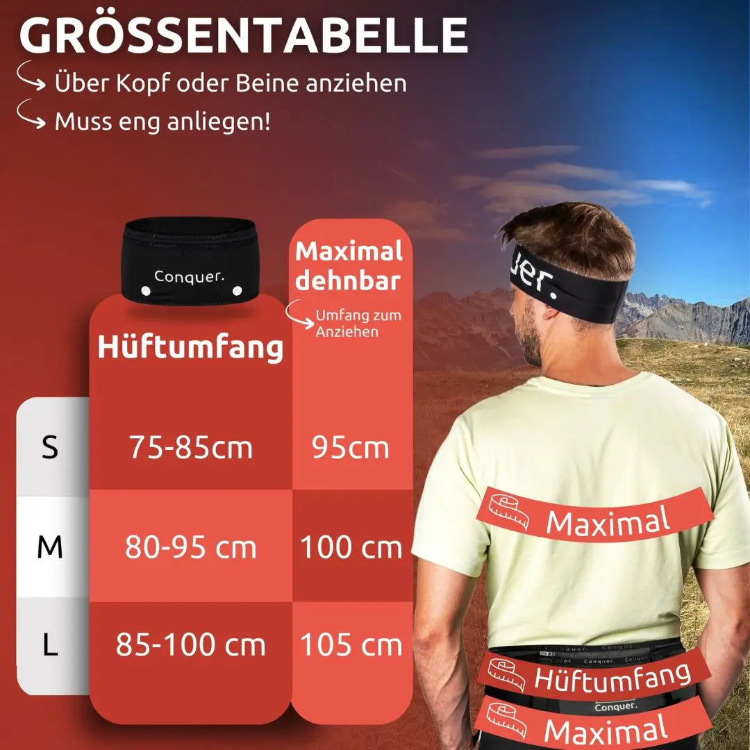 Laufgürtel für Herren/ Damen - Conquer.