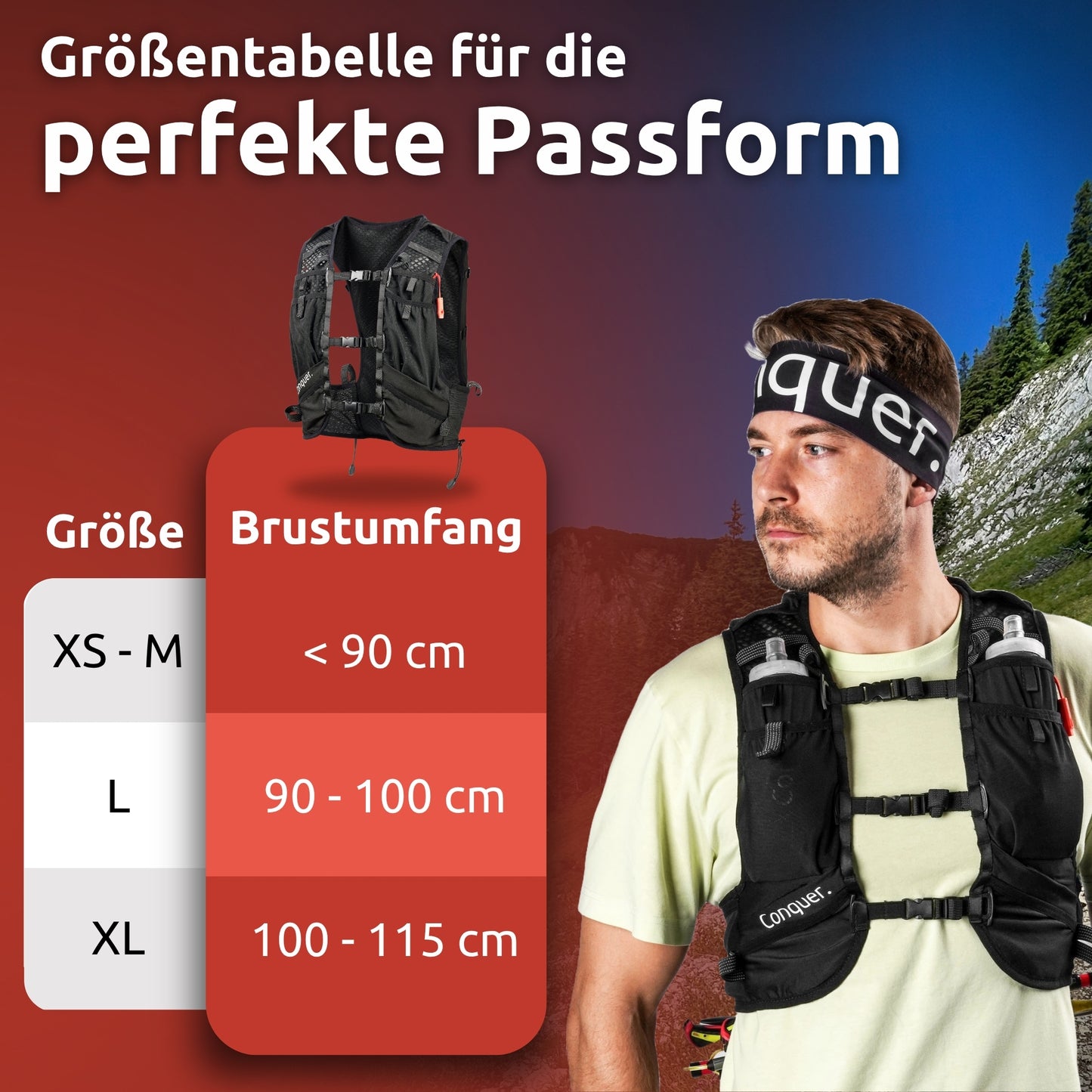 Neu: Laufweste 15L mit Trinkblase & 2x Flasks
