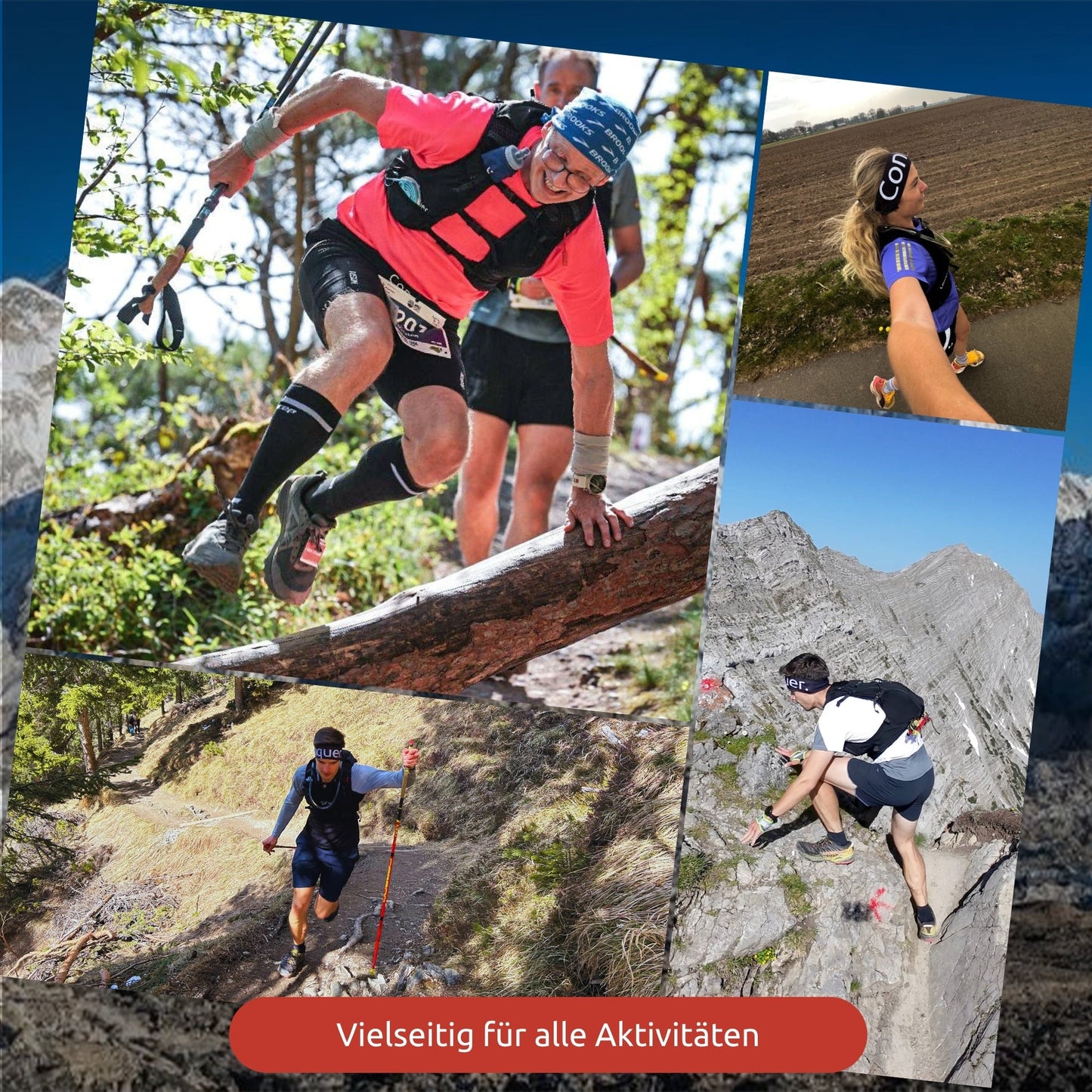 Laufweste 15L mit Trinkblase & 2x Flasks für Herren/ Damen - Conquer.