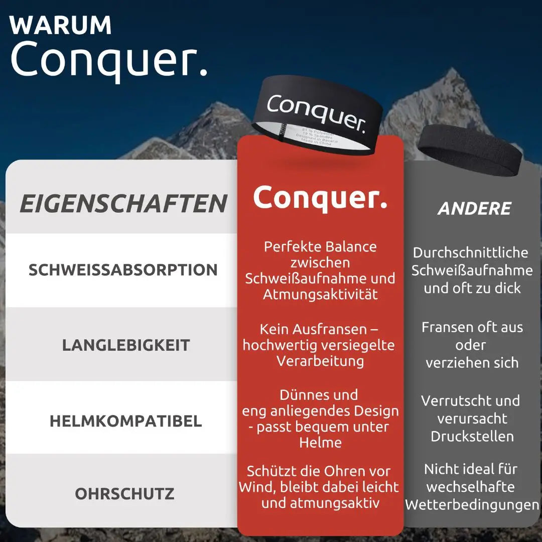 Sportstirnband Herren/ Damen - Conquer.