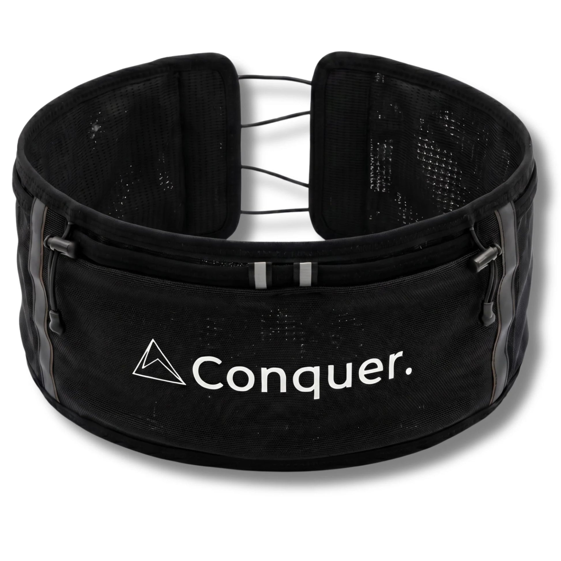 Conquer. Laufgürtel beim Laufen – verstellbarer Running Belt für Handy, Trinkflasche und Trailrunning