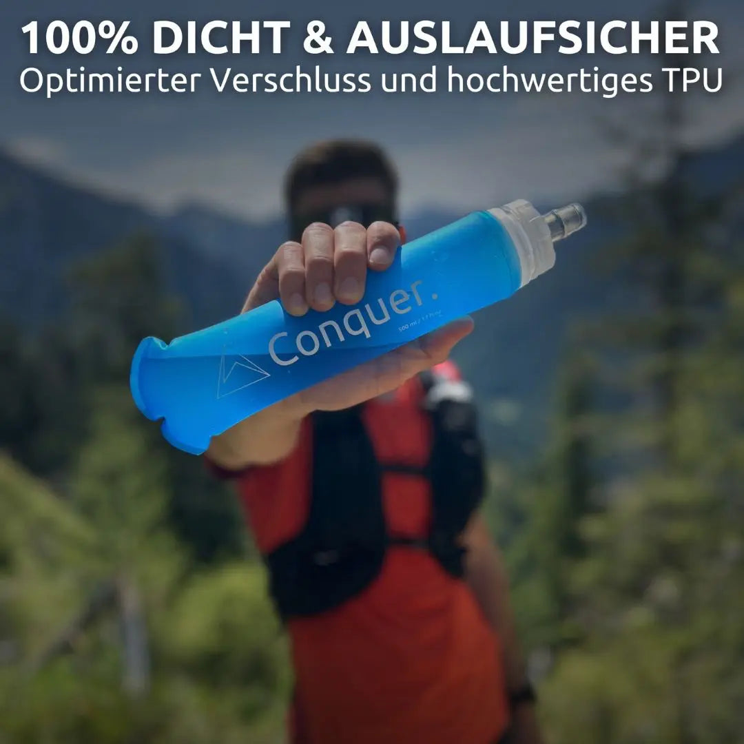 2x Flasks - Flexible Trinkflaschen 500 ml / 350 ml - Conquer.