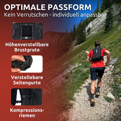 Neu: Laufweste 15L mit Trinkblase & 2x Flasks