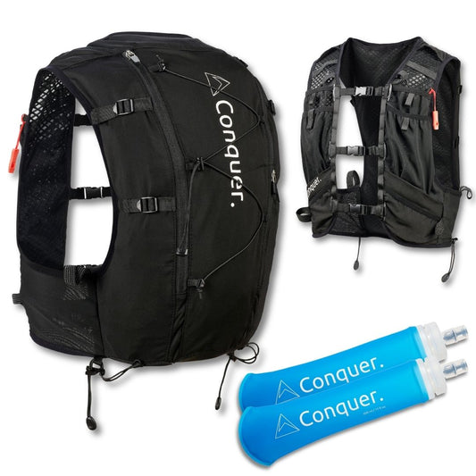 Laufweste 15L mit 2x Flasks für Herren/ Damen - Conquer.
