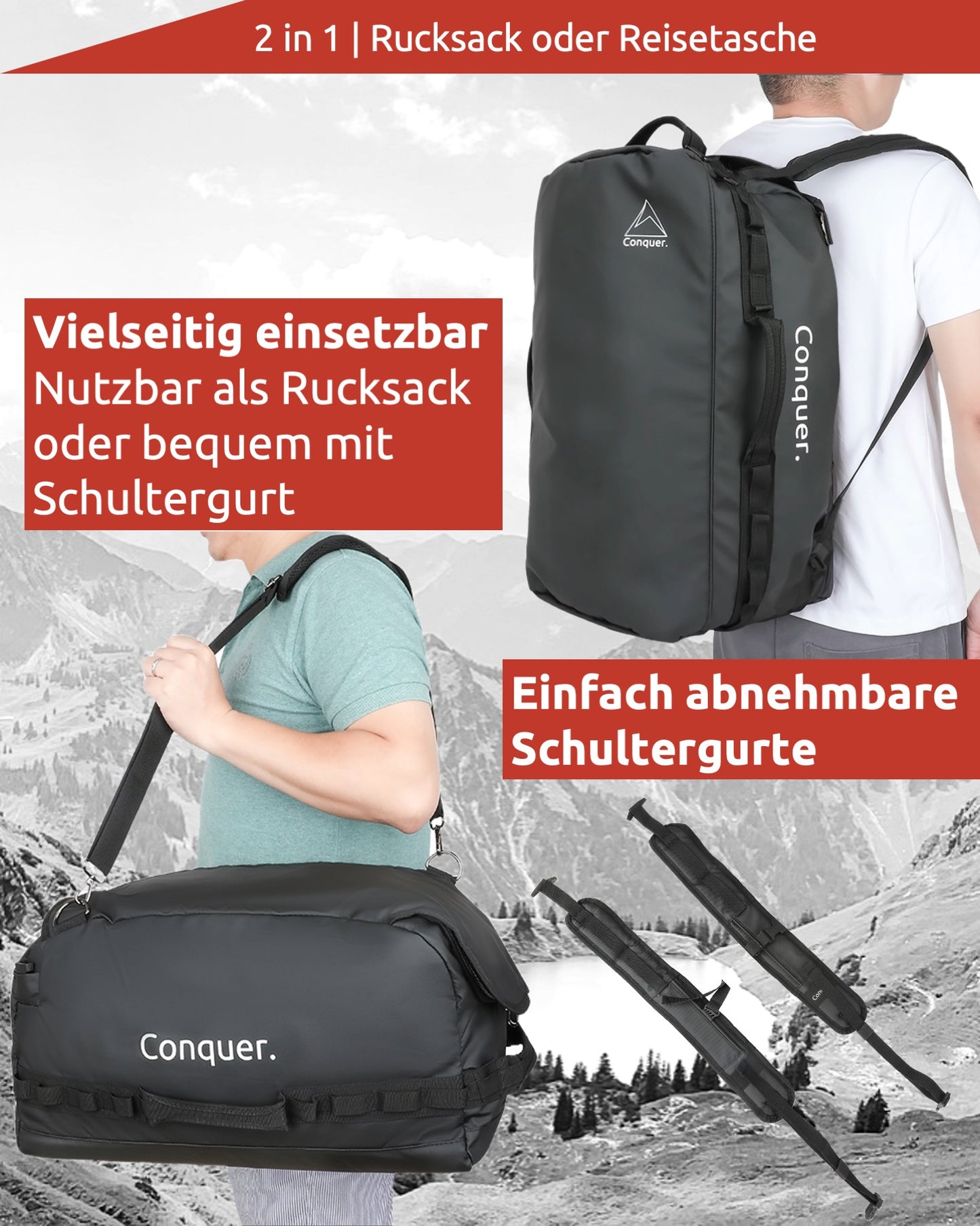 Conquer. Duffle Bag 45 L