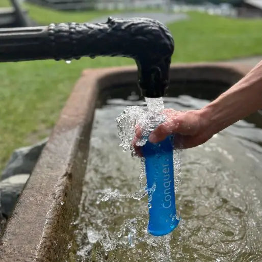 Laufflasche schnell aufgefüllt