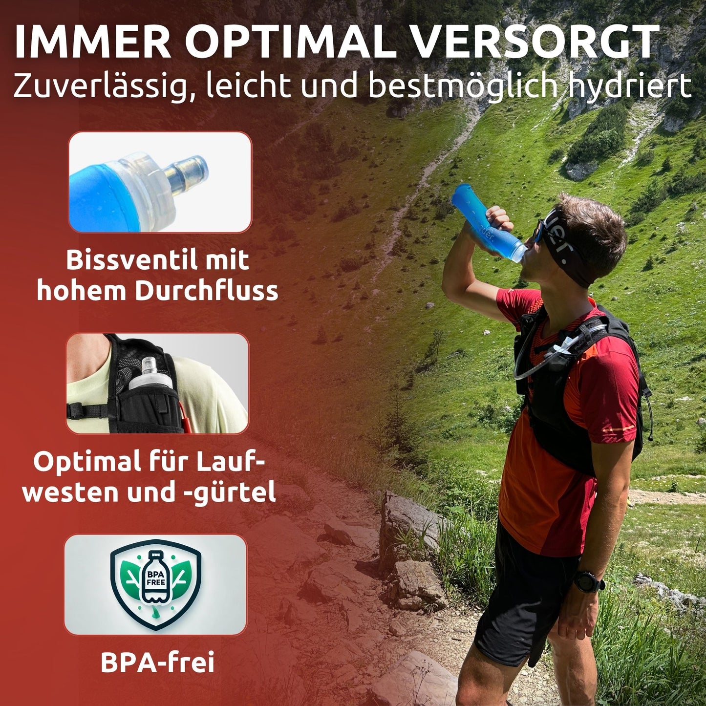 Flask 350ml/ 500ml - Flexible Trinkflasche - Conquer.